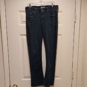 Democracy Women's Deep Blue Straight Leg Jeans.Amazing Fit! Slenderizing,comfy